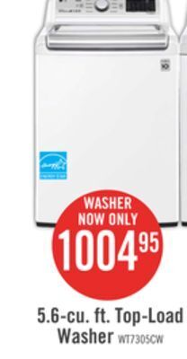 The Brick Lg 5.6 cu. ft. top-load washer - wt7305cw offer