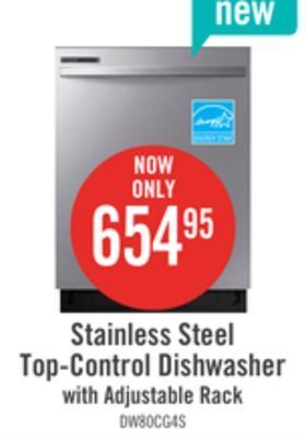 The Brick Samsung 24 top-control dishwasher with adjustable rack - dw80cg4021sraa offer