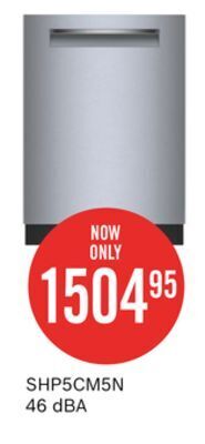 The Brick Bosch 500 series smart dishwasher with puredry and third rack - shp55cm5n offer