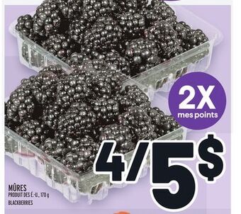 Metro Mûres | blackberries offer