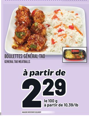 Metro Boulettes général tao | general tao meatballs offer