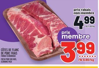 Metro Côtes de flanc de porc frais | fresh pork side ribs offer