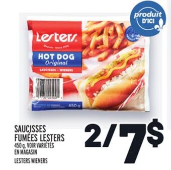Metro Saucisses fumées lesters | lesters wieners offer