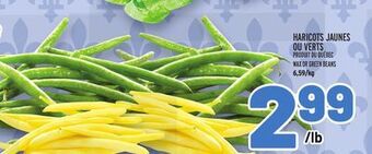 Metro Haricots jaunes ou verts | wax or green beans offer