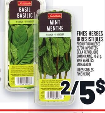 Metro Fines herbes irresistibles | irresistibles fine herbs offer