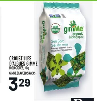 Metro Croustilles d'algues gimme | gimme seaweed snacks offer