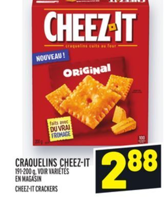 Metro Craquelins cheez-it | cheez-it crackers offer