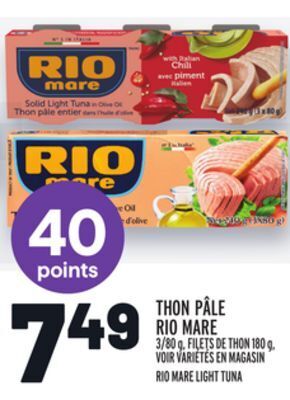 Metro Thon pâle rio mare | rio mare light tuna offer