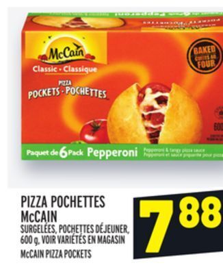 Metro Pizza pochettes mccain | mccain pizza pockets offer