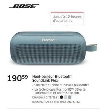 The Source Haut-parleur bluetooth soundlink flex bose offer