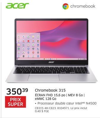The Source Chromebook 315 acer offer