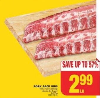 No Frills PORK BACK RIBS offer