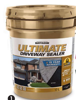 Canadian Tire Rust-oleum ultimate driveway sealer, 17l offer