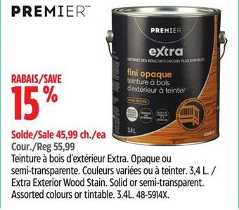 Canadian Tire Premier paint premier active extra exterior wood stain offer