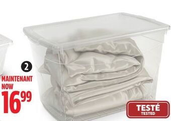 Canadian Tire Type a 60l clarity storage container offer