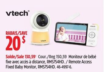 Canadian Tire Vtech remote access fixed baby monitor, rm5754hd offer
