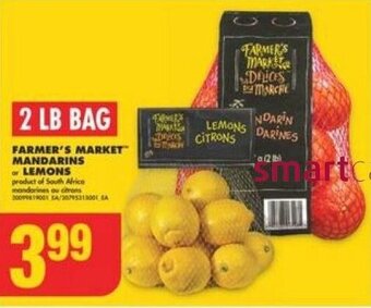 No Frills FARMER'S MARKET MANDARINS or LEMONS offer