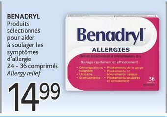 Brunet Benadryl produits sélectionnés pour aider à soulager les symptômes d'allergie offer