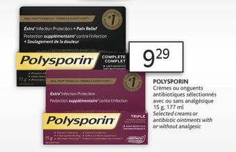 Brunet Polysporin crèmes ou onguents antibiotiques sélectionnés avec ou sans analgésique offer
