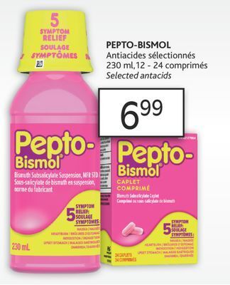 Brunet Pepto-bismol antiacides sélectionnés offer