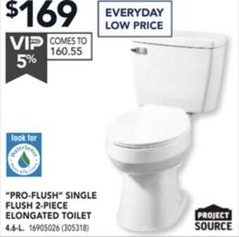RONA Project source pro-flush single flush 2-piece elongated toilet 4.6-l offer