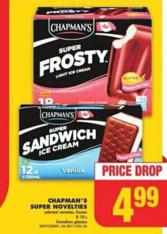 No Frills CHAPMAN'S SUPER NOVELTIES offer