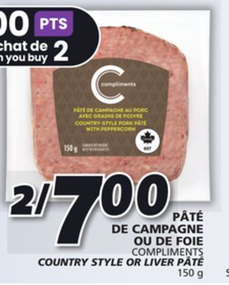 IGA Country style or liver pâté offer
