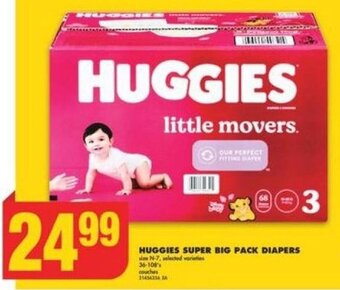 No Frills HUGGIES SUPER BIG PACK DIAPERS offer