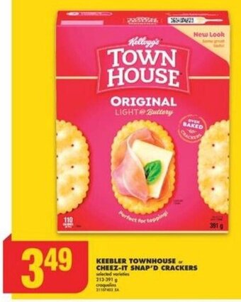 No Frills KEEBLER TOWNHOUSE or CHEEZ-IT SNAP'D CRACKERS offer