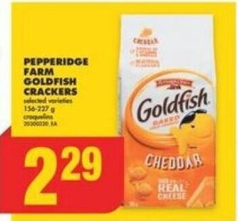 No Frills PEPPERIDGE FARM GOLDFISH CRACKERS 156 - 227 g offer
