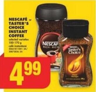 No Frills NESCAFE or TASTER'S CHOICE INSTANT COFFEE offer