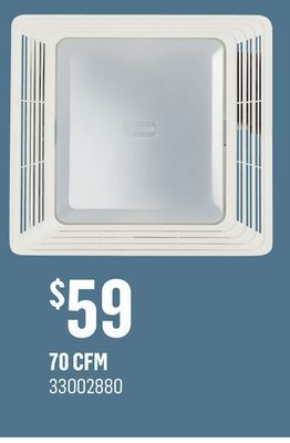 Canac 70 cfm bathroom fans offer