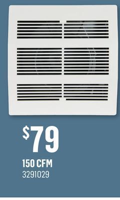 Canac 150 cfm bathroom fans offer