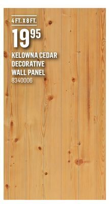 Canac Kelowna cedar decorative wall panel offer