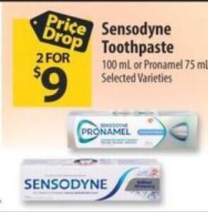 Co-op Sensodyne Toothpaste 100 mL or Pronamel 75 mL offer