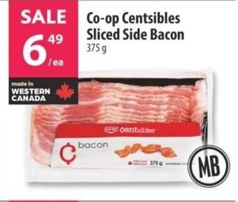 Co-op Co-op Centsibles Sliced Side Bacon 375 g offer