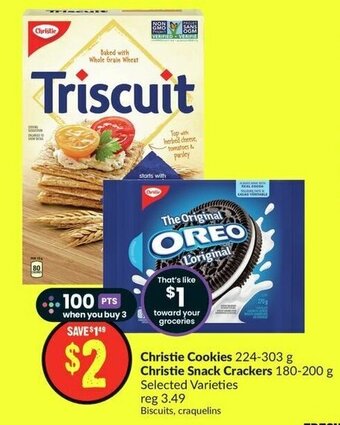 FreshCo Christie Cookies 224-303 g Christie Snack Crackers 180-200 g offer