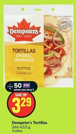FreshCo Dempster's Tortillas 366-610 g offer