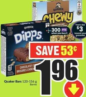 FreshCo Quaker Bars 120-156 g offer