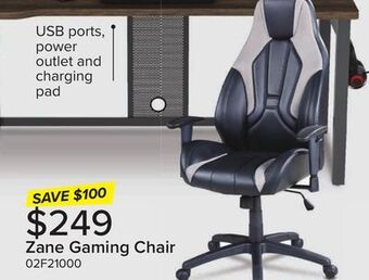 Leon's Zane office chair - black and grey offer