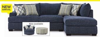 Leon's Fairmont 2-piece sectional with right-facing chaise - blue offer