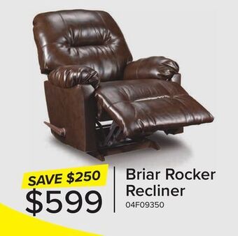 Leon's Briar rocker recliner offer