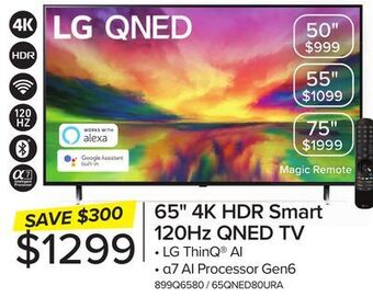Leon's Lg 65 4k hdr smart 120hz qned tv offer