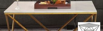 Leon's Lynn coffee table - marble and gold offer