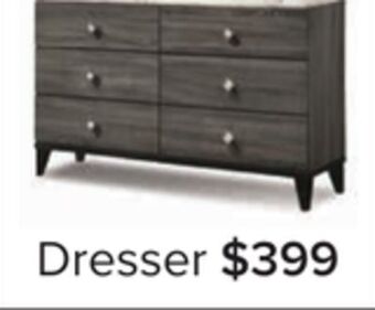 Leon's Amber 6 drawer dresser - grey, black offer
