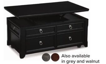 Leon's Turner lift-top coffee table - black offer