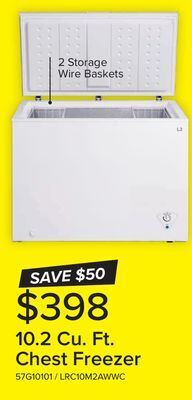 Leon's L2 white chest freezer (10.2 cu. ft.) - lrc10m2awwc offer