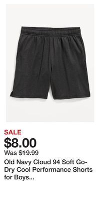 Old Navy Old navy cloud 94 soft go-dry cool performance shorts for boys (above knee) offer