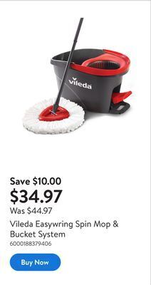 Walmart Vileda easywring spin mop & bucket system offer