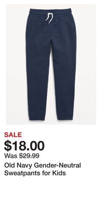Old Navy Old navy gender-neutral sweatpants for kids offer